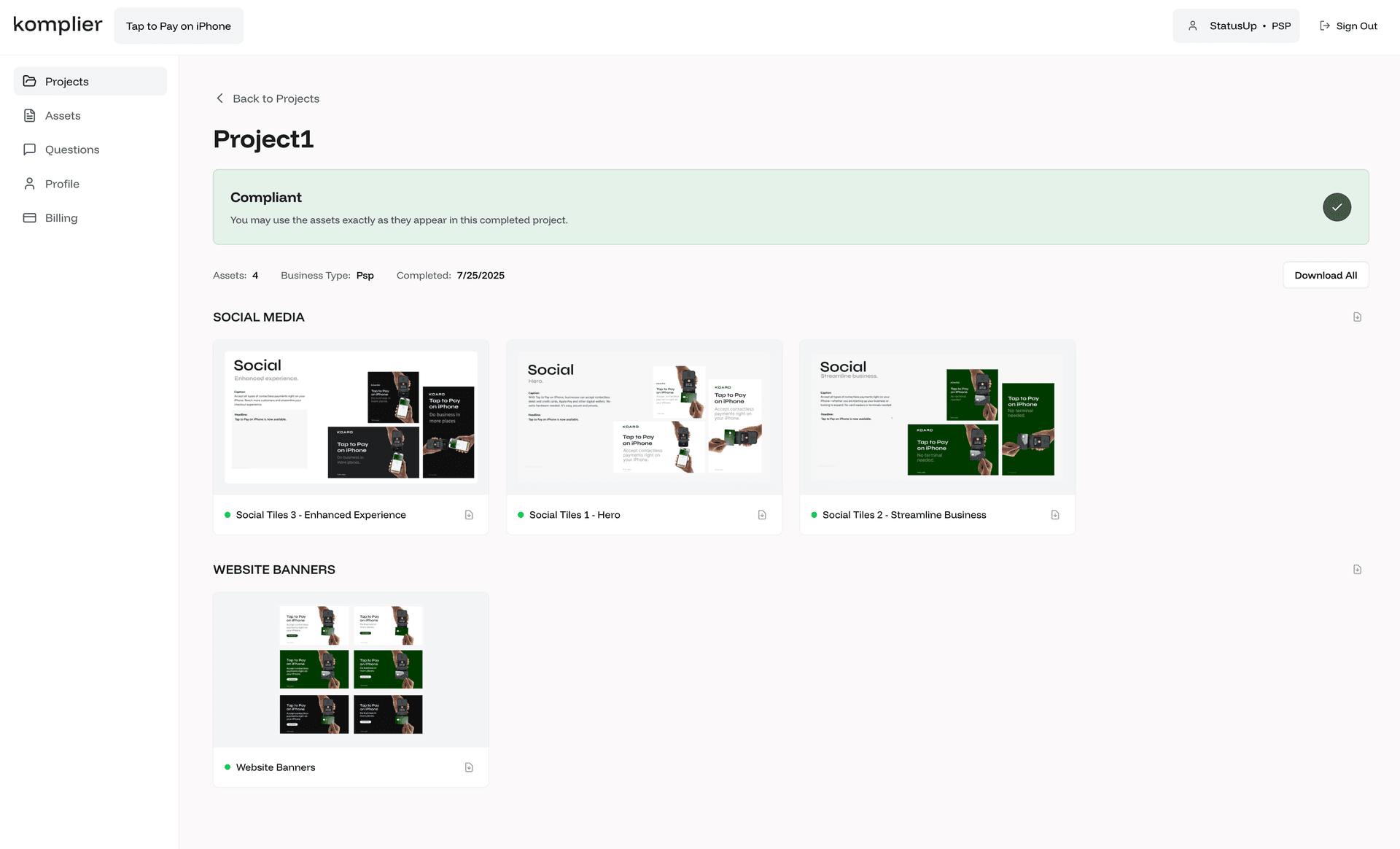 Apple Guidelines Compliance interface