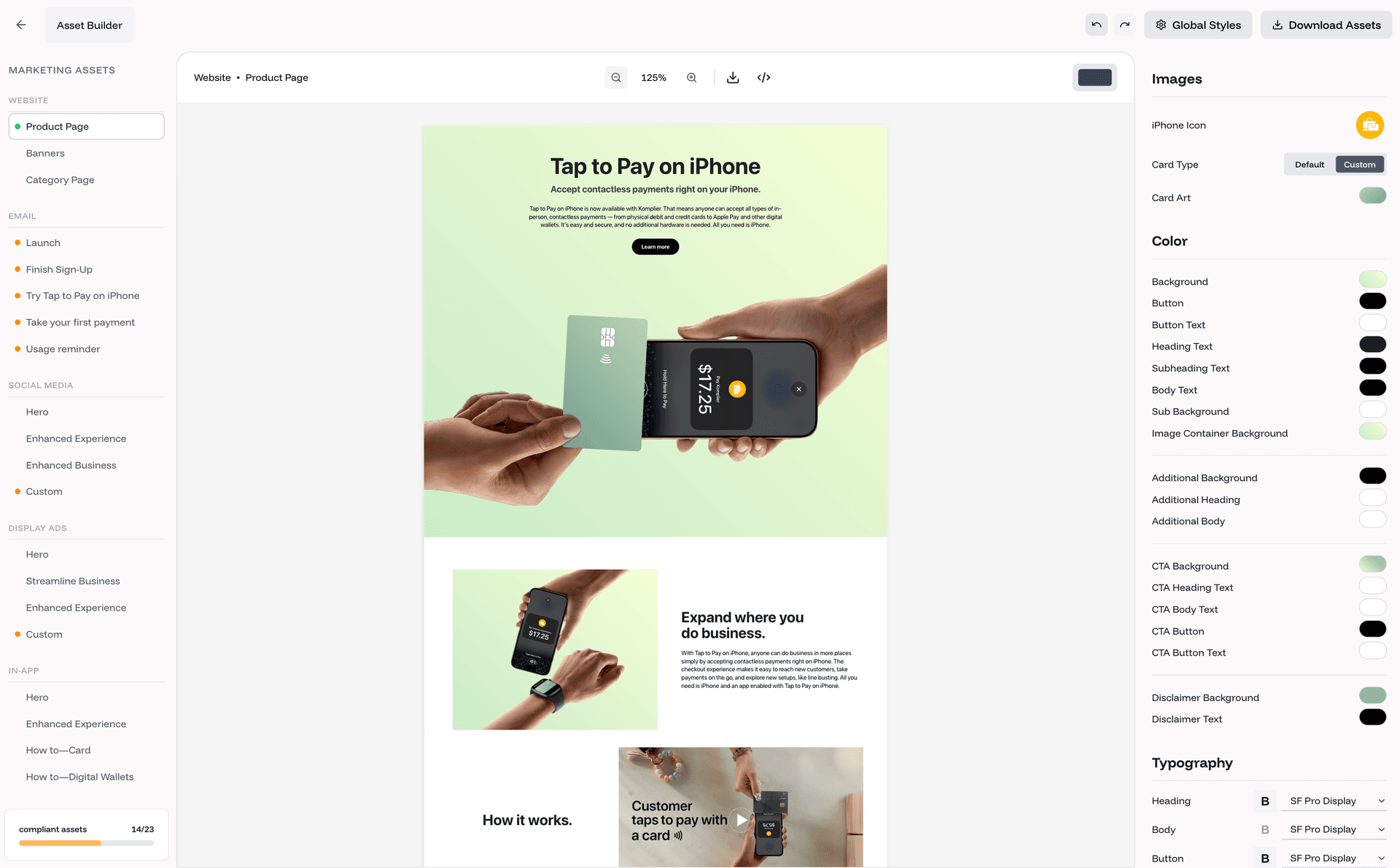 Asset Builder Interface
